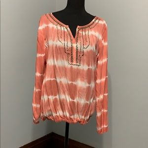 Embellished tie dye top